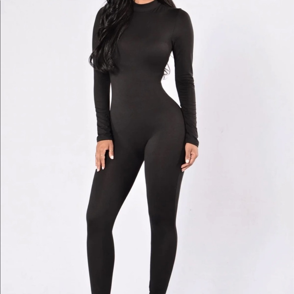 FashionNova Solid Black Jumpsuit